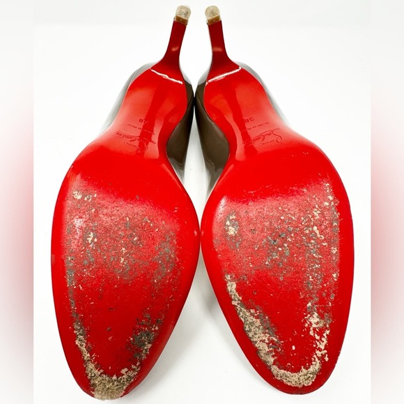 Christian Louboutin Brown Patent Leather Heels - Picture 10 of 12